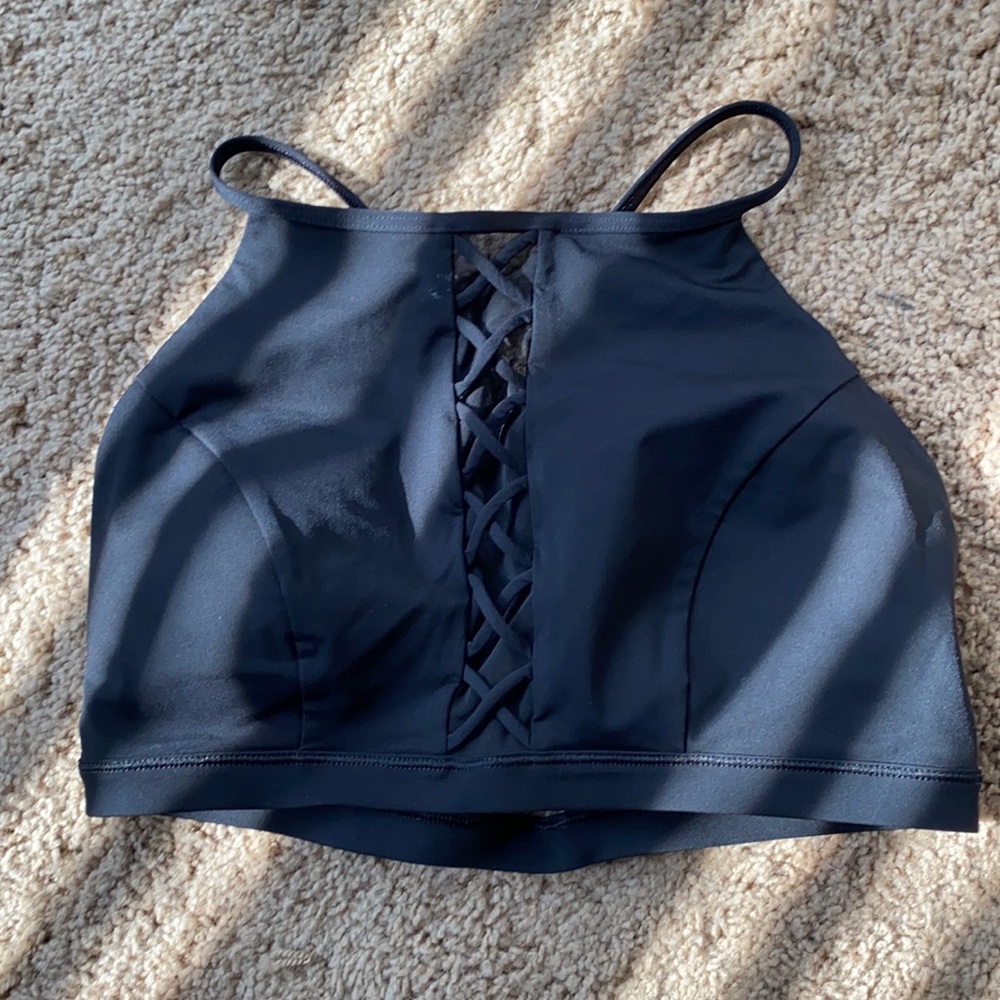 Black lululemon swim top size 6